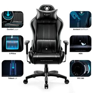 Chaise de Gaming Diablo X-One 2.0 XL Ergonomique Noir avec Accoudoirs Réglables