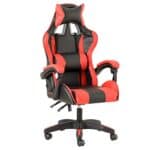 Chaise de Gaming Ergonomique Baroni Home avec Dossier Réglable Rouge