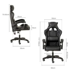 Chaise de Gaming Ergonomique Baroni Home avec Massage Lombaire et Support Dorsal