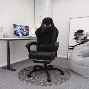 Chaise de Gaming Ergonomique Flamaker avec Repose-Pieds, 150 kg, Noir