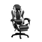 Chaise de Gaming Ergonomique IZTOSS Dossier Réglable C-Noir+Blanc avec Support Lombaire