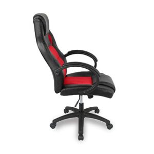 Chaise de Gaming Flyelf Ergonomique Racing, Hauteur Réglable Rouge-Noir