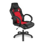 Chaise de Gaming Flyelf Ergonomique Racing, Hauteur Réglable Rouge-Noir