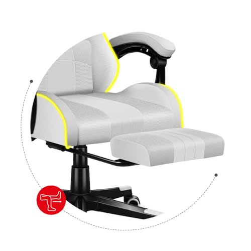 Chaise de Gaming Huzaro Force 4.7 LED RGB Ergonomique et Confortable