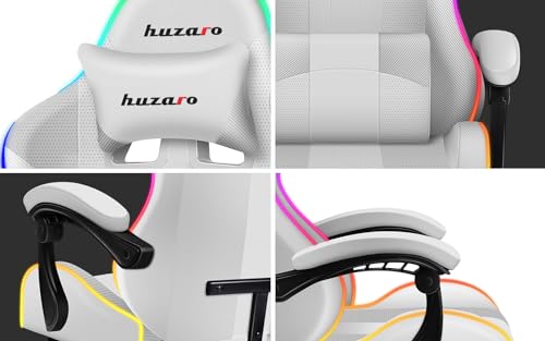 Chaise de Gaming Huzaro Force 4.7 LED RGB Ergonomique et Confortable