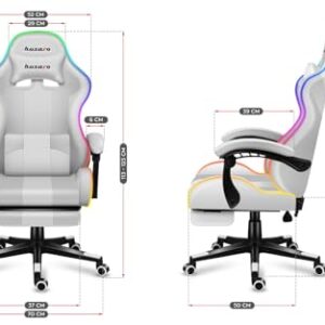 Chaise de Gaming Huzaro Force 4.7 LED RGB Ergonomique et Confortable