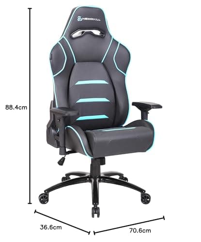 Chaise de Gaming Newskill Valkyr NS-CH-VALKYR-BLUE avec Accoudoirs 4D et Inclinable 180°