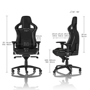 Chaise de Gaming Noblechairs Epic en Cuir Véritable Noir