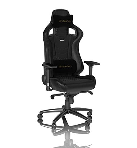 Chaise de Gaming Noblechairs Epic en Cuir Véritable Noir