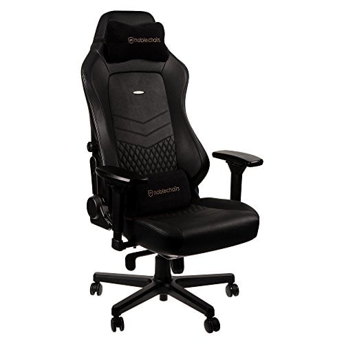 Chaise de Gaming Noblechairs Hero en Cuir Véritable – Noir