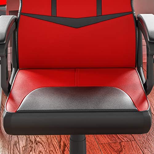 Chaise de Gaming Vida Designs Racing Comet Rouge et Noir, Réglable et Inclinable
