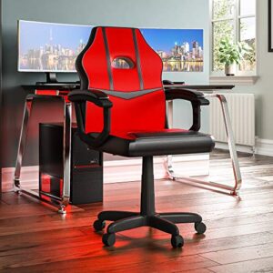 Chaise de Gaming Vida Designs Racing Comet Rouge et Noir, Réglable et Inclinable