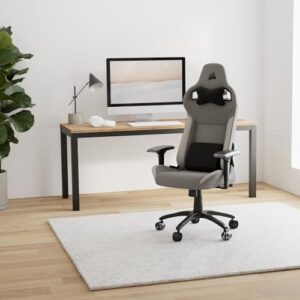 Chaise de Jeu Corsair T3 Rush en Acier Alliés – Grise et Blanche