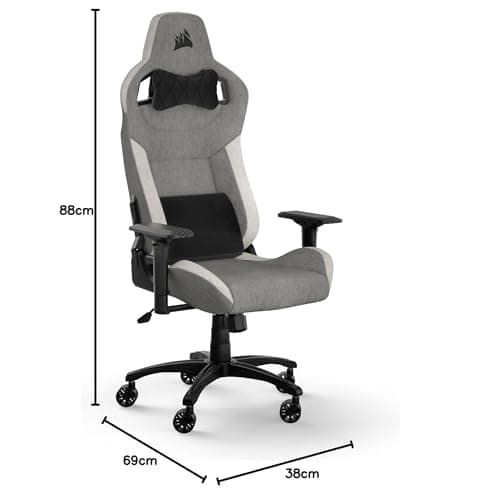 Chaise de Jeu Corsair T3 Rush en Acier Alliés – Grise et Blanche