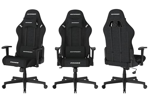 Chaise de Jeu DXRacer Prince L PF132 – Tissu Déperlant Noir
