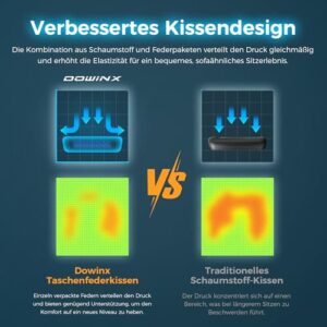 Chaise de Jeu Dowinx Ergonomique en Cuir PU avec Repose-Pieds Noir