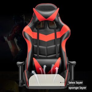 Chaise de Jeu Ergonomique IPSU avec Repose-Pieds et Support Lombaire