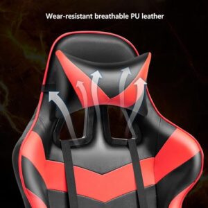 Chaise de Jeu Ergonomique IPSU avec Repose-Pieds et Support Lombaire