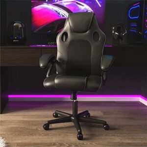 Chaise de Jeu Ergonomique Play haha en Cuir Noir pour Bureau
