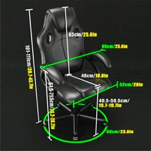 Chaise de Jeu Ergonomique Play haha en Cuir Noir pour Bureau