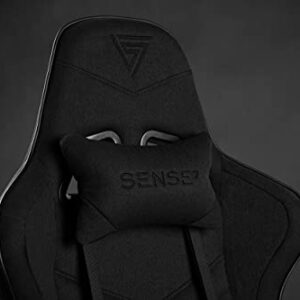 Chaise de Jeu Ergonomique SENSE7 Spellcaster avec Coussin Lombaire Noir