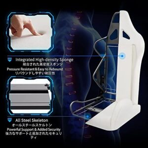 Chaise de Jeu Ergonomique pour Adultes, Inclinable 180° avec Accoudoirs