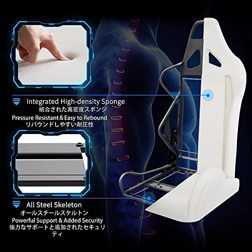 Chaise de Jeu Ergonomique pour Adultes, Inclinable 180° avec Accoudoirs