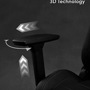 Chaise de Jeu SENSE7 Sentinel Ergonomique, Cuir PU, 150 kg, Noir