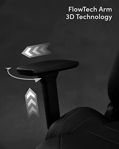 Chaise de Jeu SENSE7 Sentinel Ergonomique, Cuir PU, 150 kg, Noir