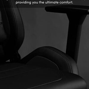 Chaise de Jeu SENSE7 Sentinel Ergonomique, Cuir PU, 150 kg, Noir