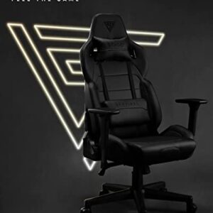 Chaise de Jeu SENSE7 Sentinel Ergonomique, Cuir PU, 150 kg, Noir