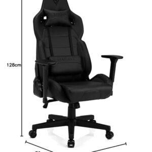 Chaise de Jeu SENSE7 Sentinel Ergonomique, Cuir PU, 150 kg, Noir