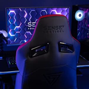 Chaise de Jeu SENSE7 Sentinel Ergonomique, Cuir PU, 150 kg, Noir