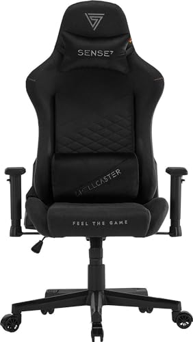 Chaise de Jeu SENSE7 Spellcaster Senshi – Ergonomique, Inclinaison Ajustable, Noir