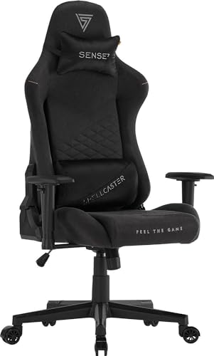 Chaise de Jeu SENSE7 Spellcaster Senshi – Ergonomique, Inclinaison Ajustable, Noir