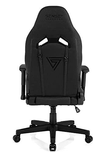 Chaise de Jeu SENSE7 Vanguard Ergonomique, Coussins Ajustables, Noir, 150 kg