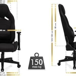 Chaise de Jeu SENSE7 Vanguard Ergonomique, Coussins Ajustables, Noir, 150 kg