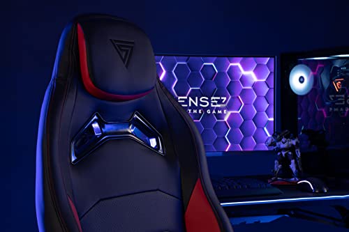 Chaise de Jeu SENSE7 Vanguard Ergonomique, Coussins Ajustables, Noir, 150 kg