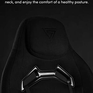 Chaise de Jeu SENSE7 Vanguard Ergonomique, Coussins Ajustables, Noir, 150 kg