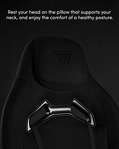 Chaise de Jeu SENSE7 Vanguard Ergonomique, Coussins Ajustables, Noir, 150 kg