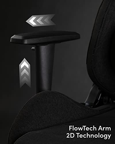 Chaise de Jeu SENSE7 Vanguard Ergonomique, Coussins Ajustables, Noir, 150 kg