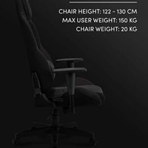 Chaise de Jeu SENSE7 Vanguard Ergonomique, Coussins Ajustables, Noir, 150 kg