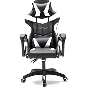 Chaise de Jeu VDD Cyclone pour Adolescents – Bureau Racing Blanc Noir