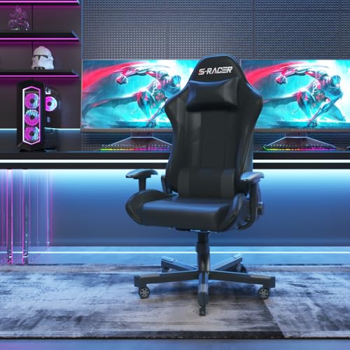Chaise de Jeu XL JUMMICO en Noir – Confort et Style