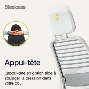 Chaise de bureau Steelcase Series 1 ergonomique avec support lombaire et accotoirs 4D