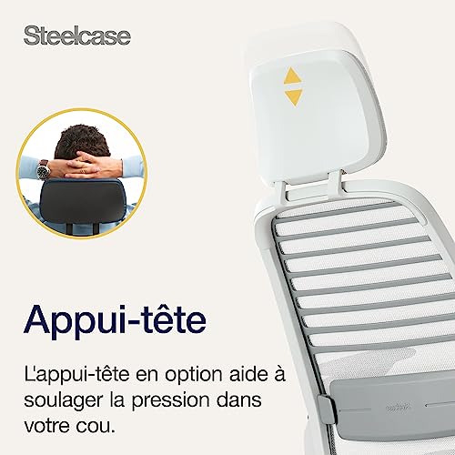 Chaise de bureau Steelcase Series 1 ergonomique avec support lombaire et accotoirs 4D