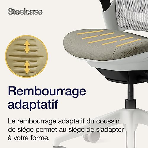 Chaise de bureau Steelcase Series 1 ergonomique avec support lombaire et accotoirs 4D