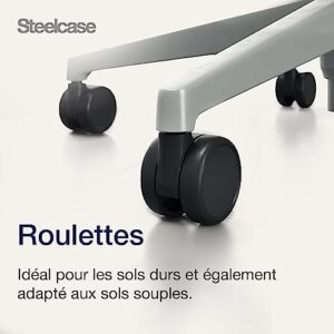 Chaise de bureau Steelcase Series 1 ergonomique avec support lombaire et accotoirs 4D