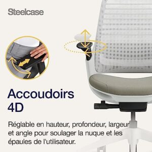 Chaise de bureau Steelcase Series 1 ergonomique avec support lombaire et accotoirs 4D
