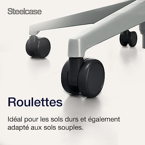 Chaise de bureau Steelcase Series 1 ergonomique avec support lombaire et accotoirs 4D